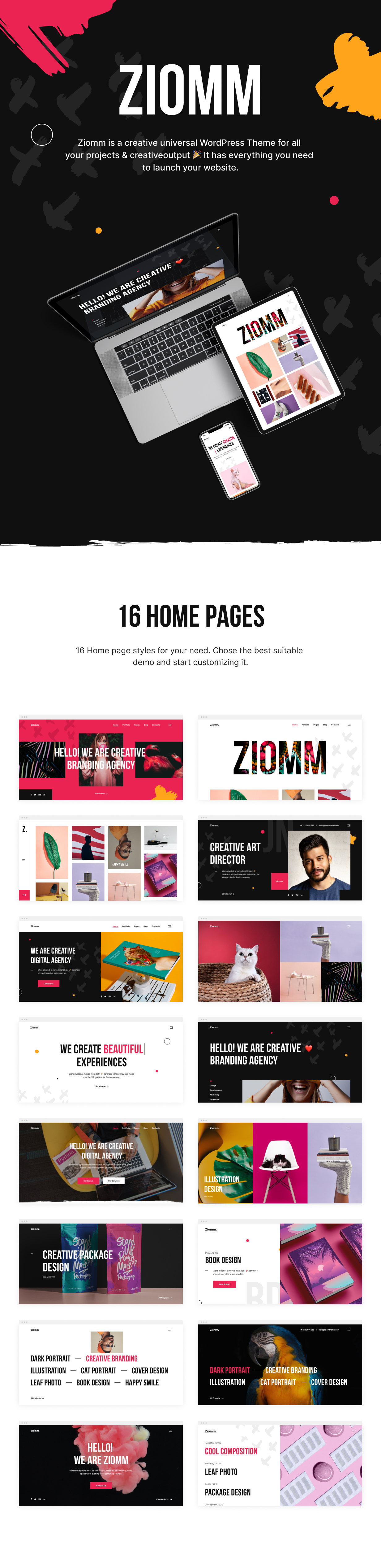 Ziomm - Creative Agency & Portfolio WordPress Theme