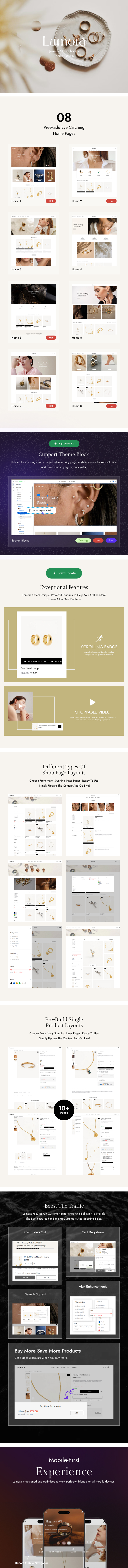 Jewelry Shopify Theme Lamora OS 3.0 Preview