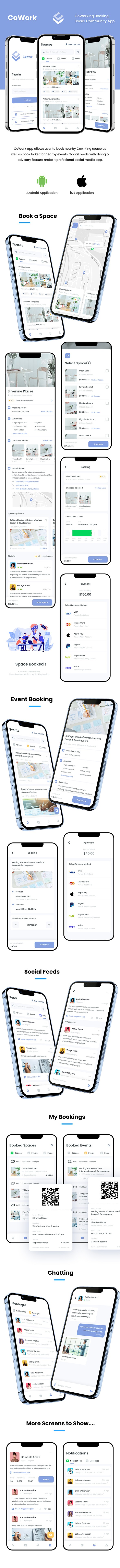 4 App Template | Co Working Space Booking App | Office on Rent | Cowork - 2