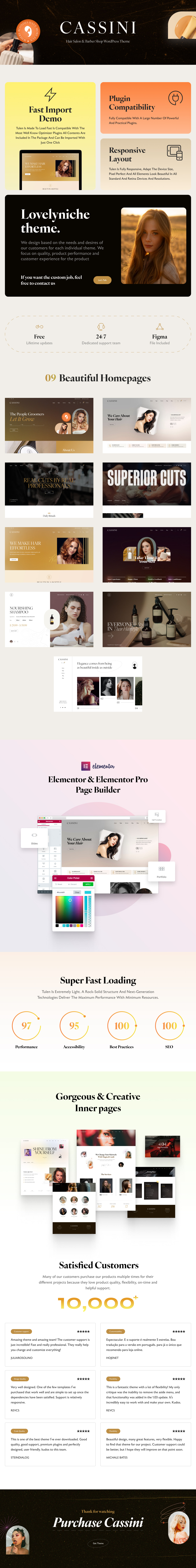 Cassini - Hair Salon & Barber Shop WordPress Theme