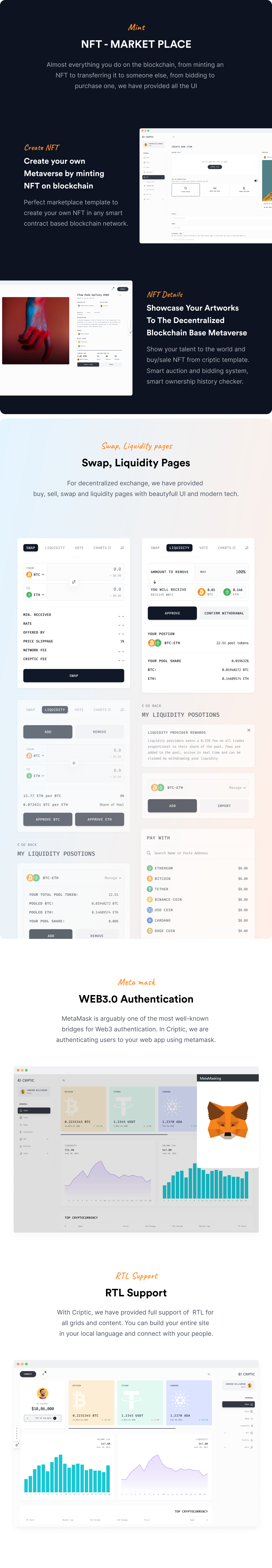 web3 admin dashboard template