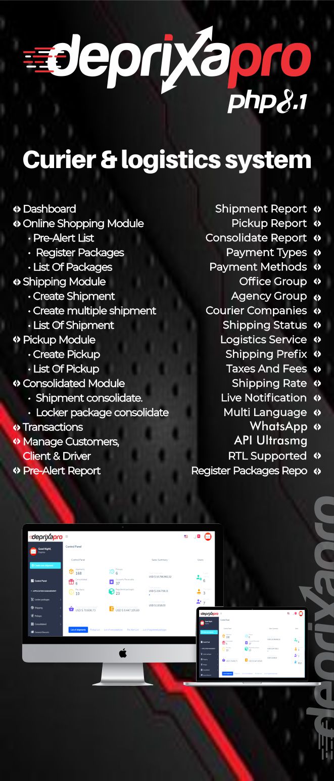 Deprixa Pro - Courier & Logistics System v8.3 - 1