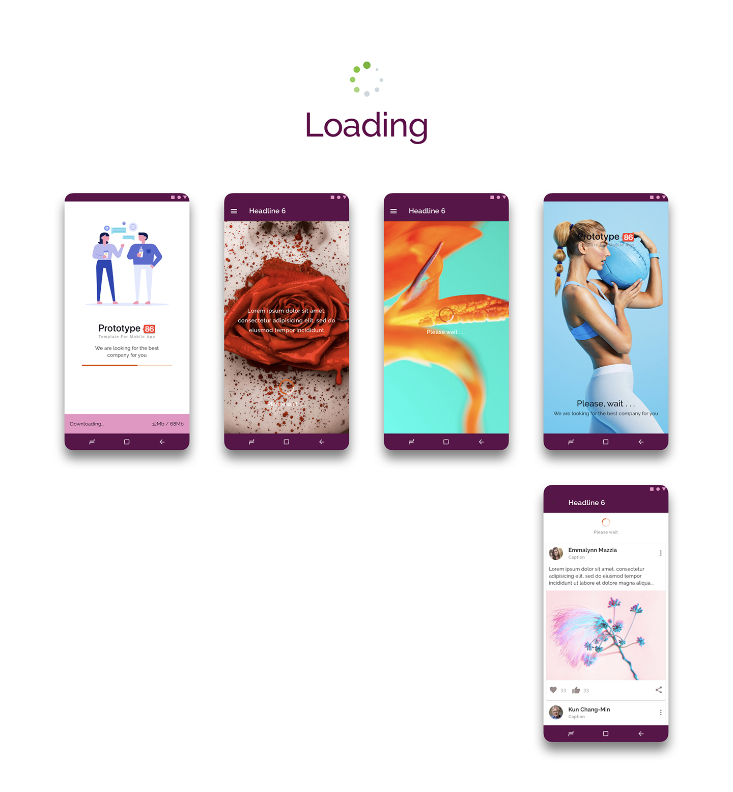 Prototype 86 - Template For Mobile App - 4