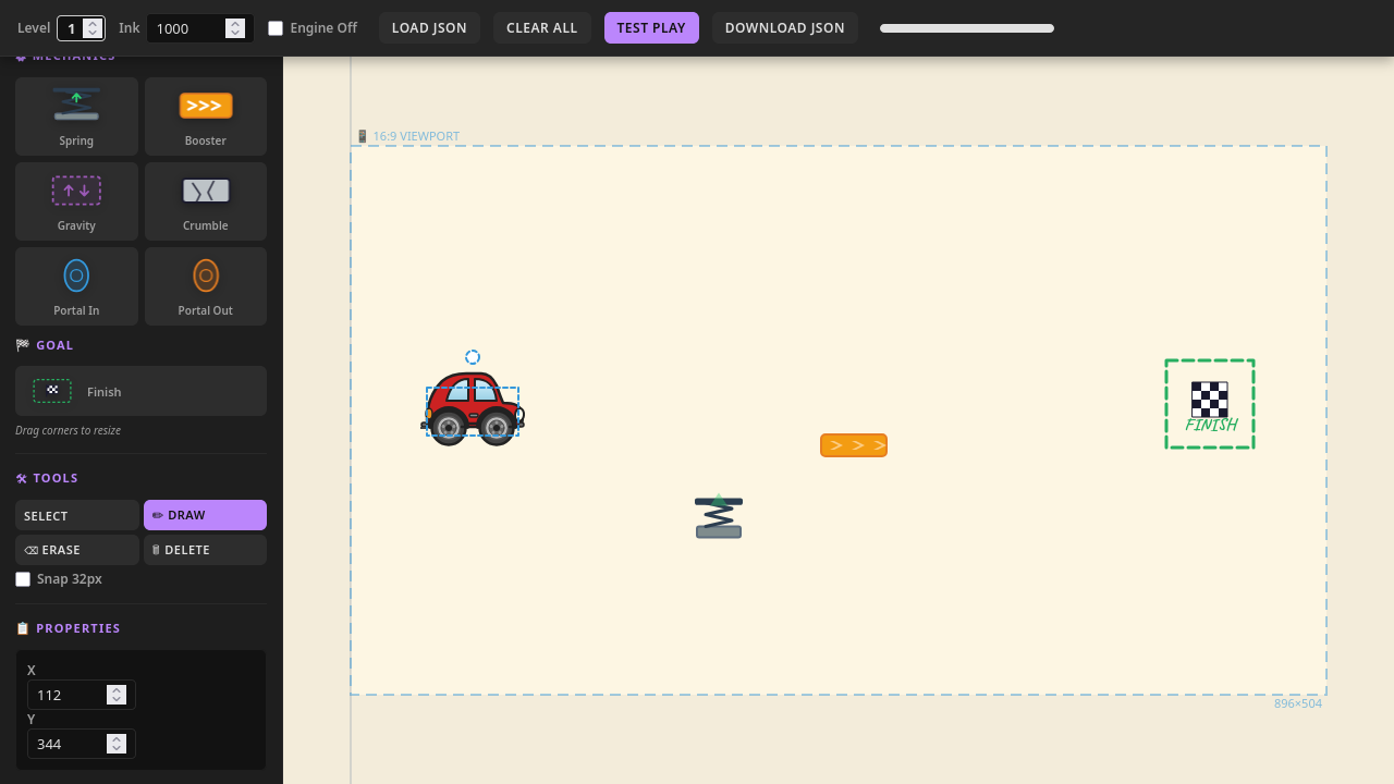 INKWAY Level Editor Testing