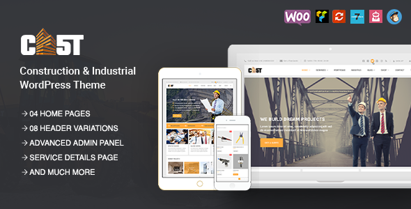 CAST - Construction, Industrial & Building Responsive WordPress Theme