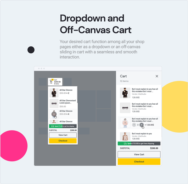 teta - WooCommerce WordPress Theme - Of Canvas and Drop down add to card