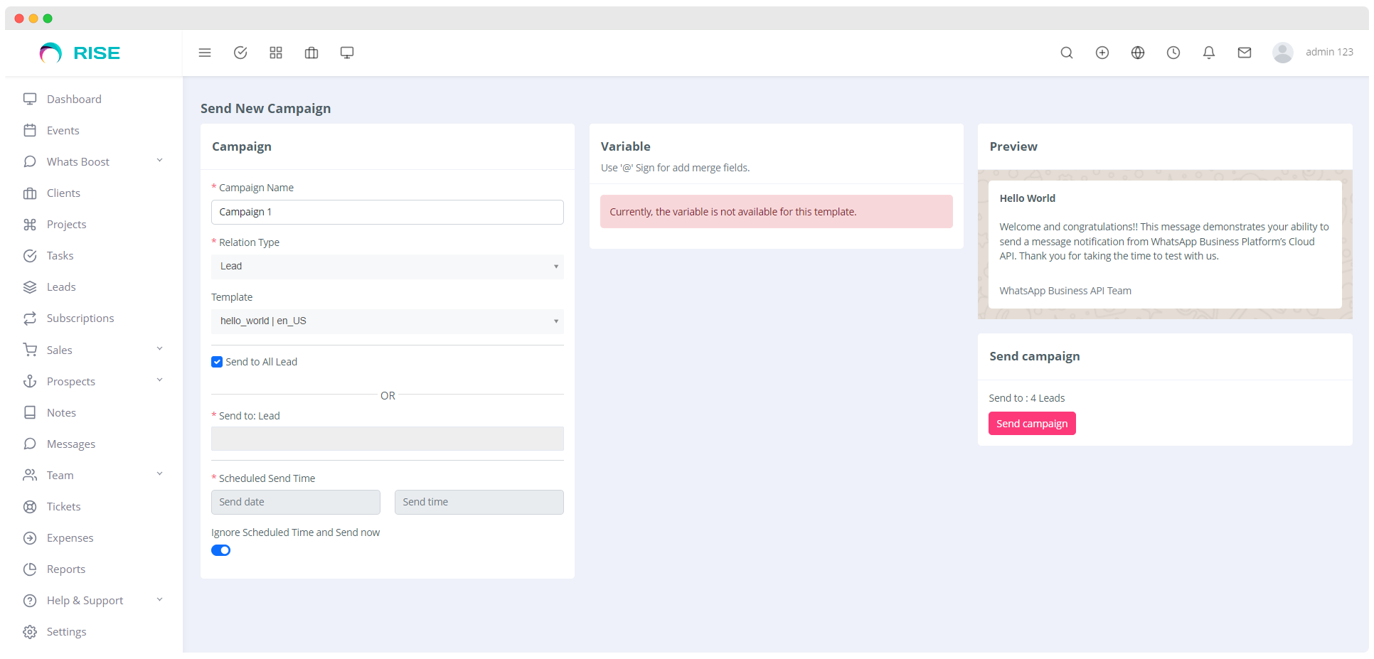 WhatsBoost - WhatsApp Marketing, Bot & Chat Plugin for Rise CRM - 17