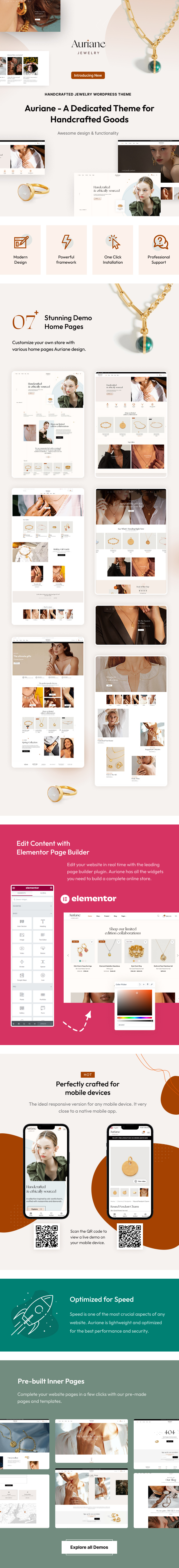 Auriane - Handcrafted Jewelry Store WordPress Theme