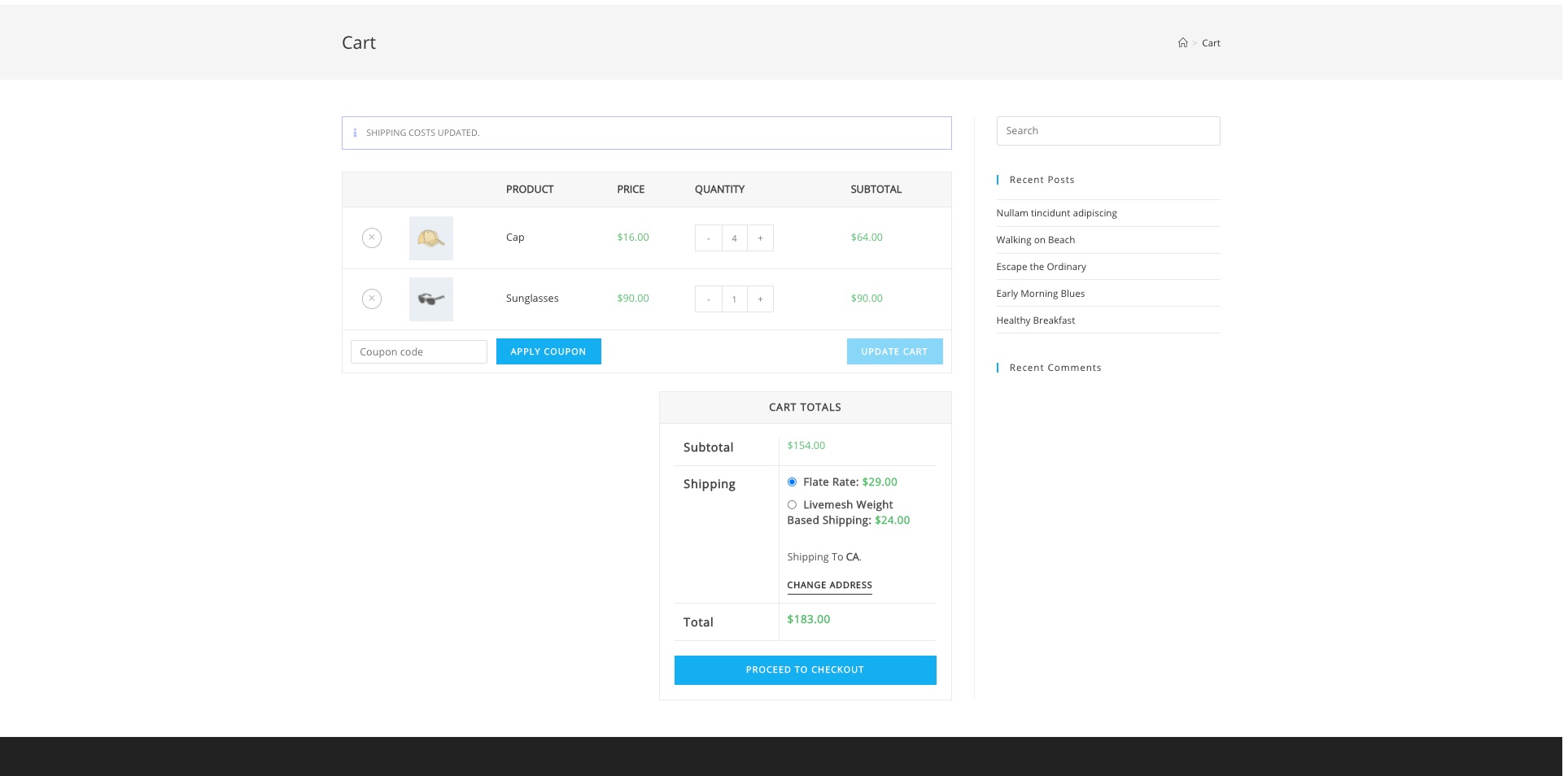 Shipping Zones WooCommerce