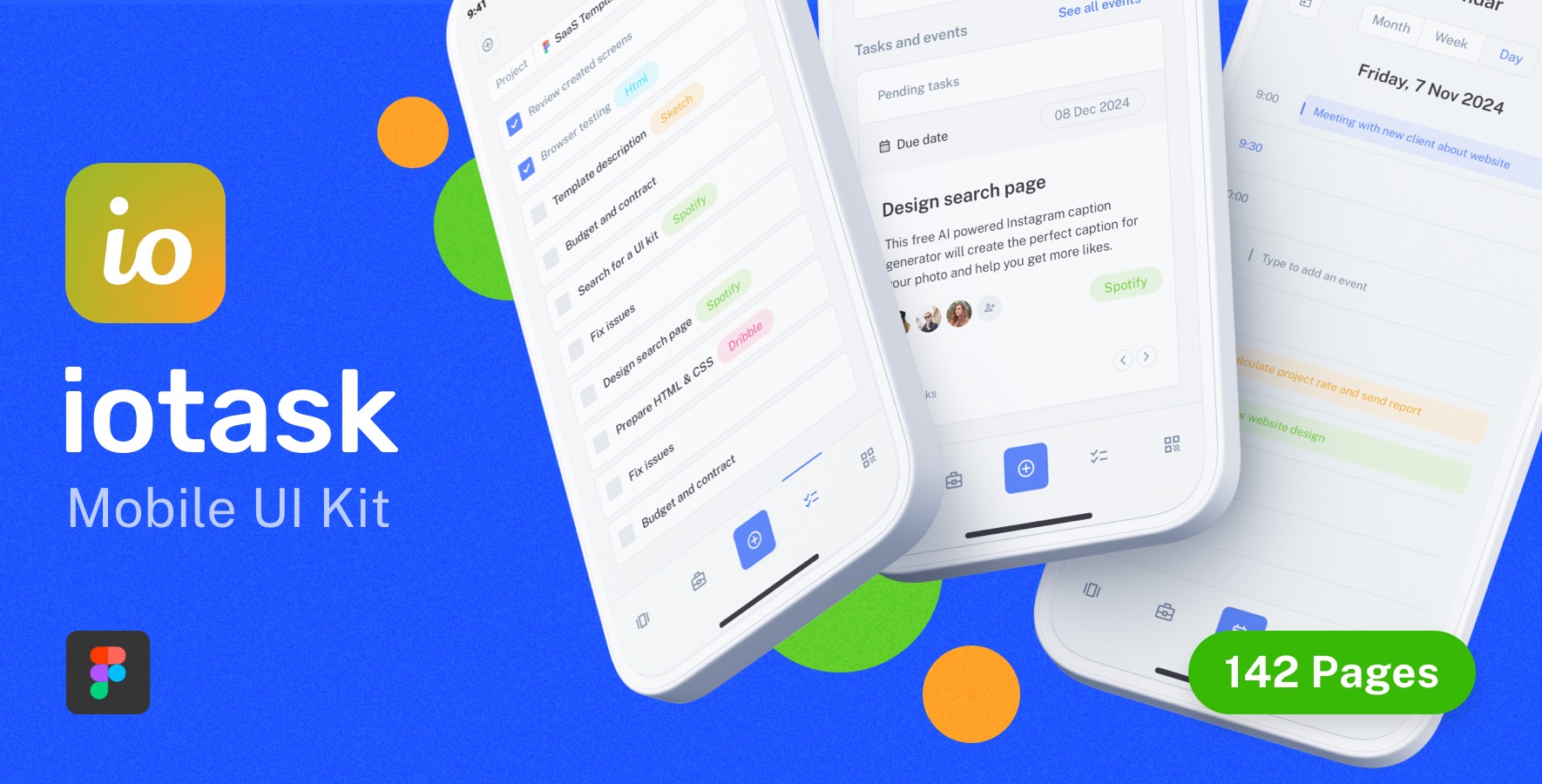 IOTask Mobile UI Kit for Figma