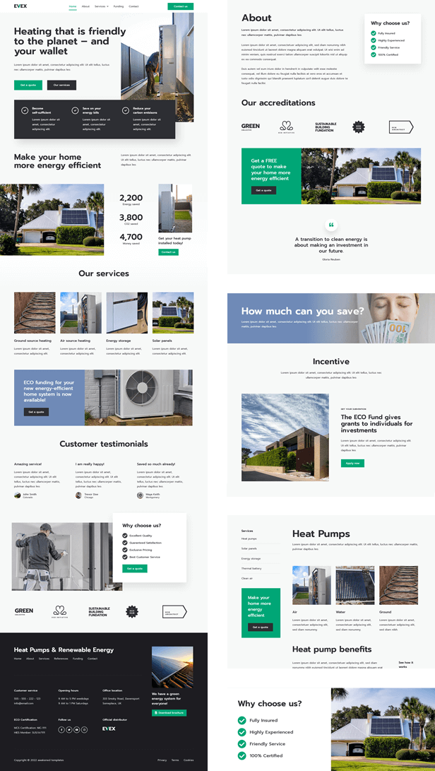 Evex - Heat Pumps & Renewable Energy Elementor Template Kit
