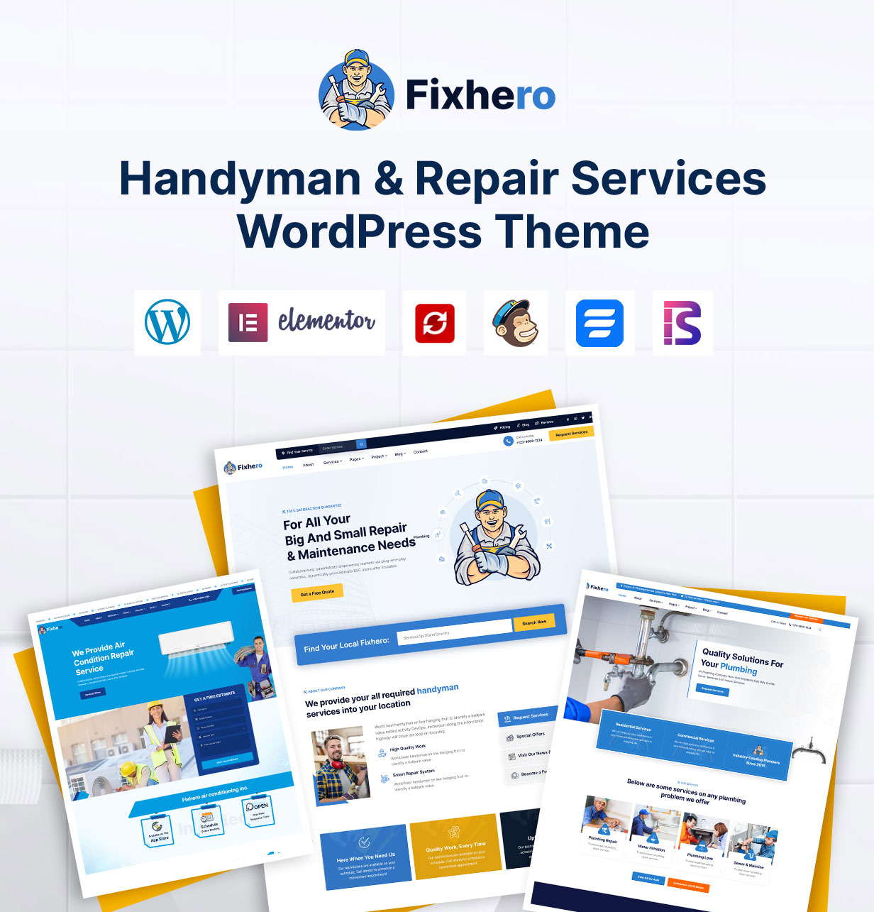 Fixhero - All In One Handyman & Repair Services WordPress Theme