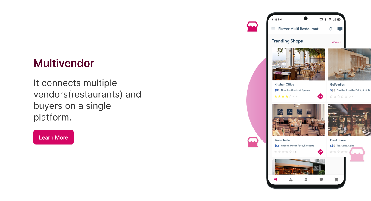 Best Restaurant App For Multi Vendor on Envato using Flutter