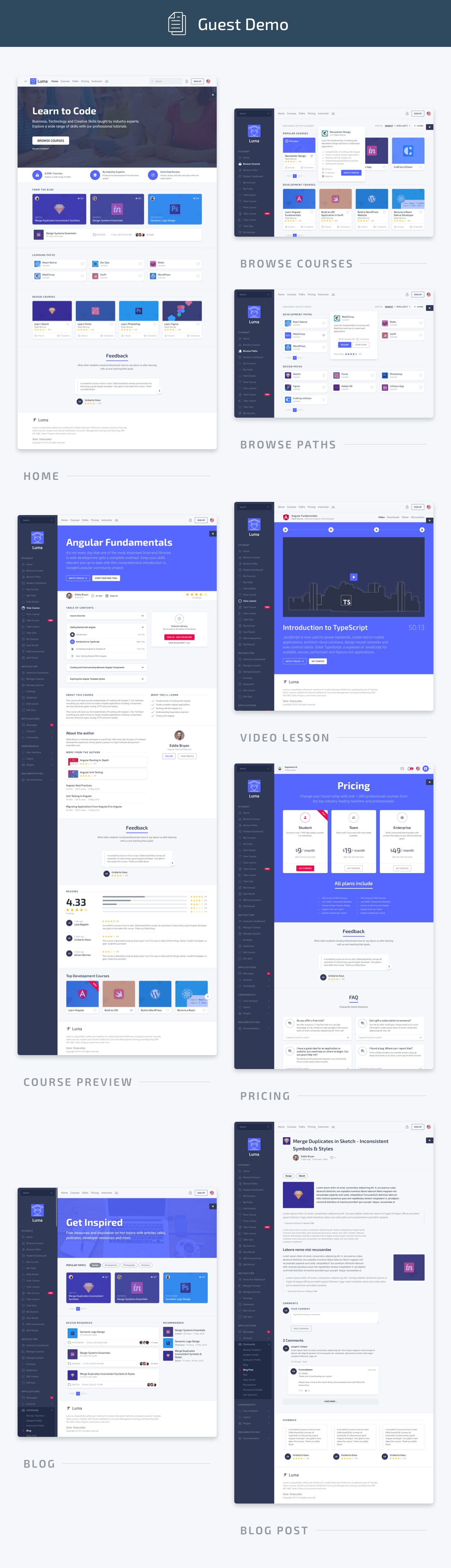 Guest Pages - Luma Nuxt - Nuxt.js Education Platform