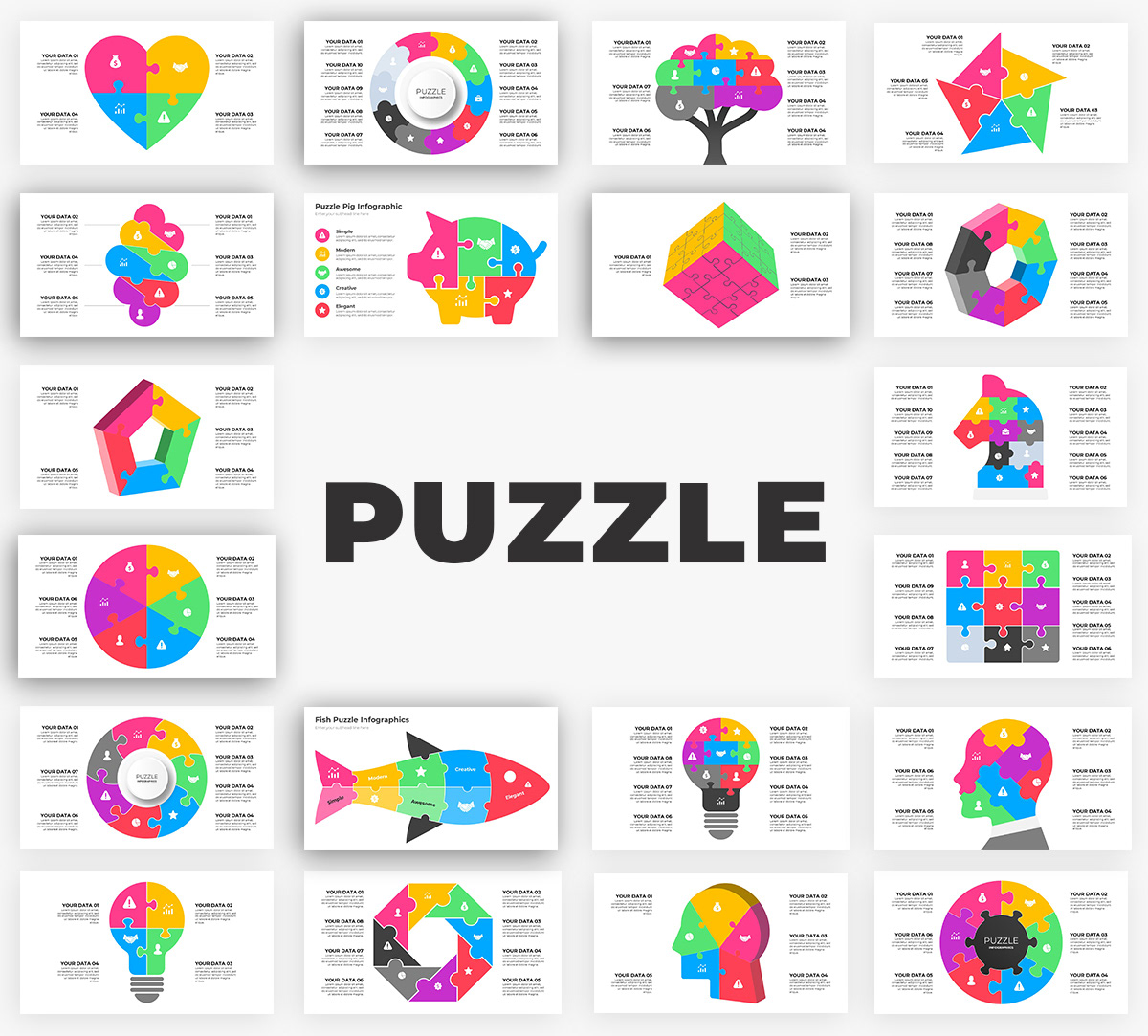 Infographics Complete Bundle PowerPoint Templates - 61
