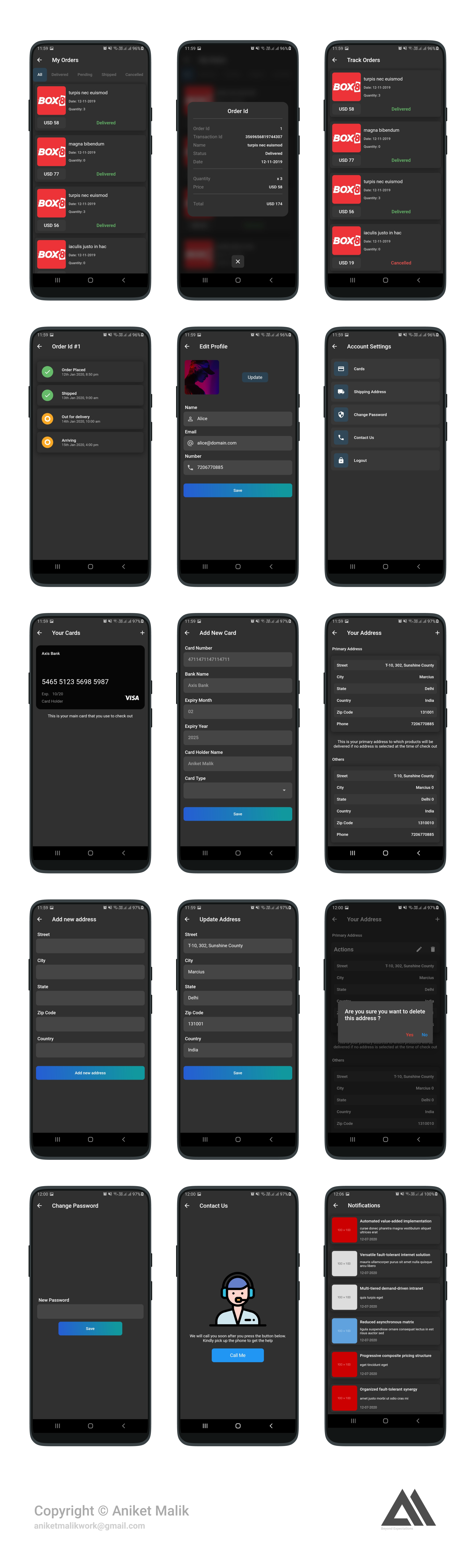 Screen Layout 2 - Dark