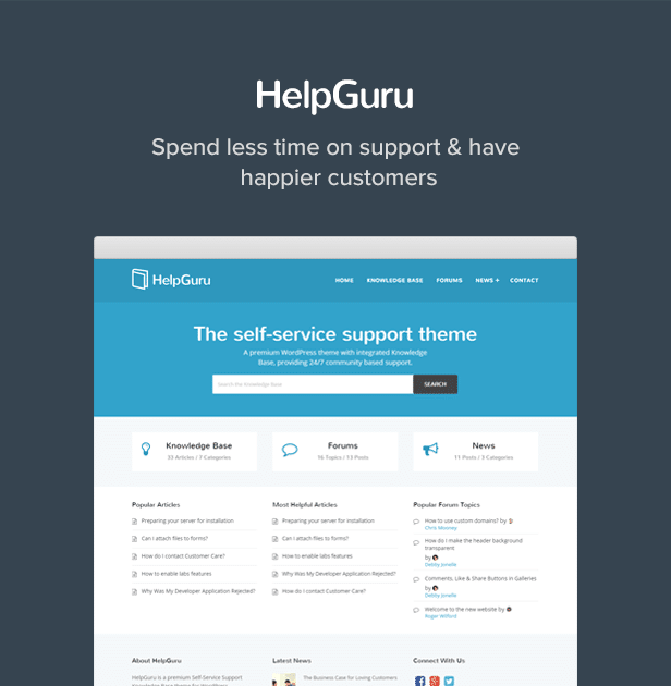 Helpguru A Self Service Knowledge Base Wordpress Theme By Herothemes - helpguru a self service knowledge base wordpress theme 1