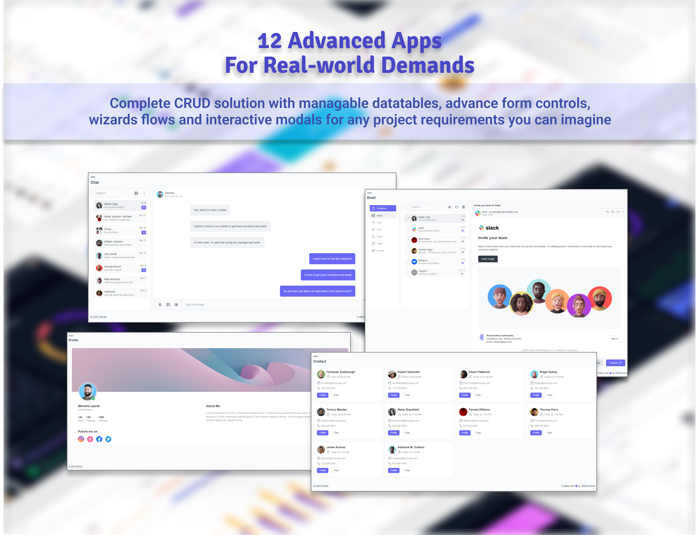 Sliced - Laravel 12, React, Angular, Blazor, Vue, Svelte & Tailwind CSS Admin & Dashboard Template - 7
