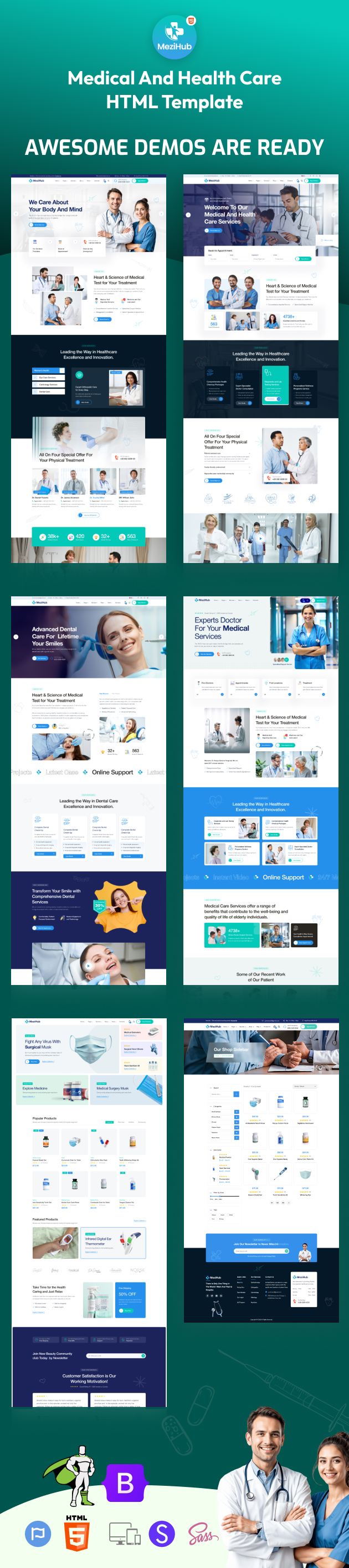 Mezihub Template homepage demo