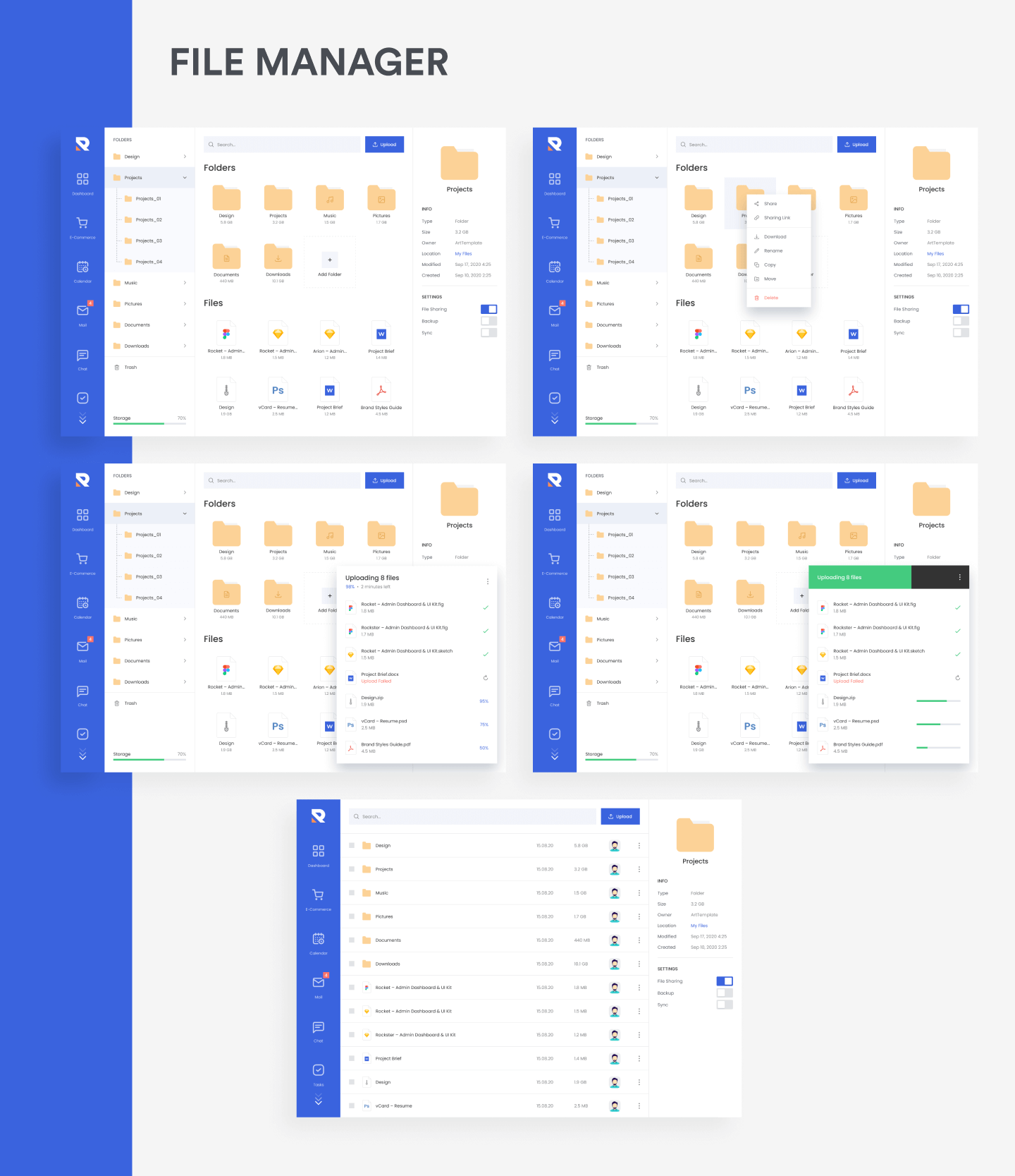 Rockster- dashboard