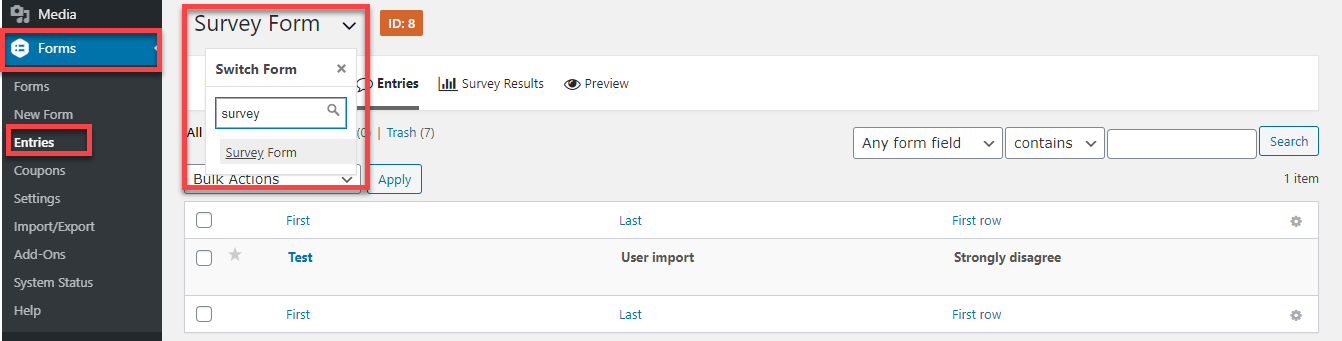 Import Entries for Gravity Forms