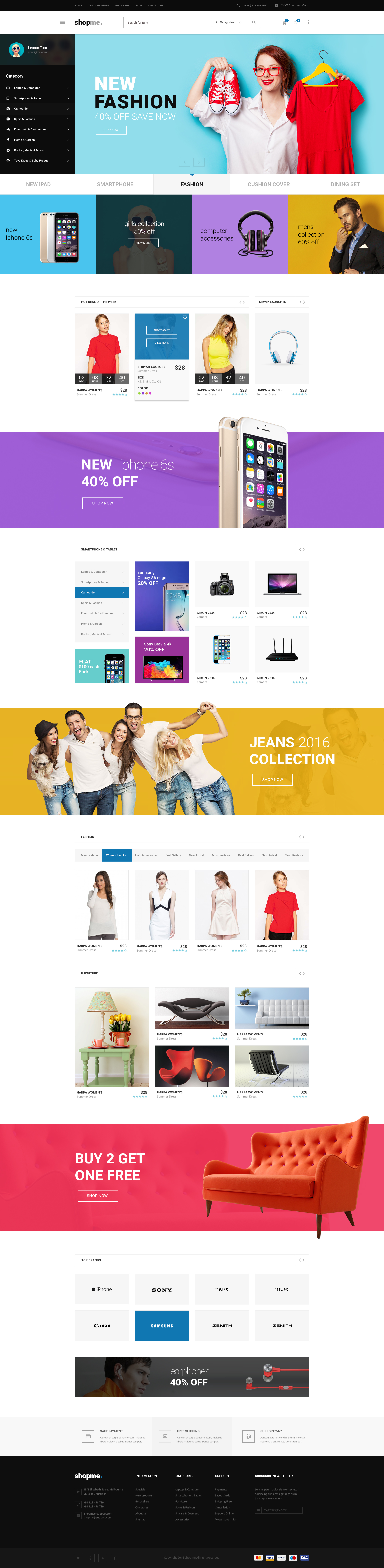 Shopme eCommerce PSD Template