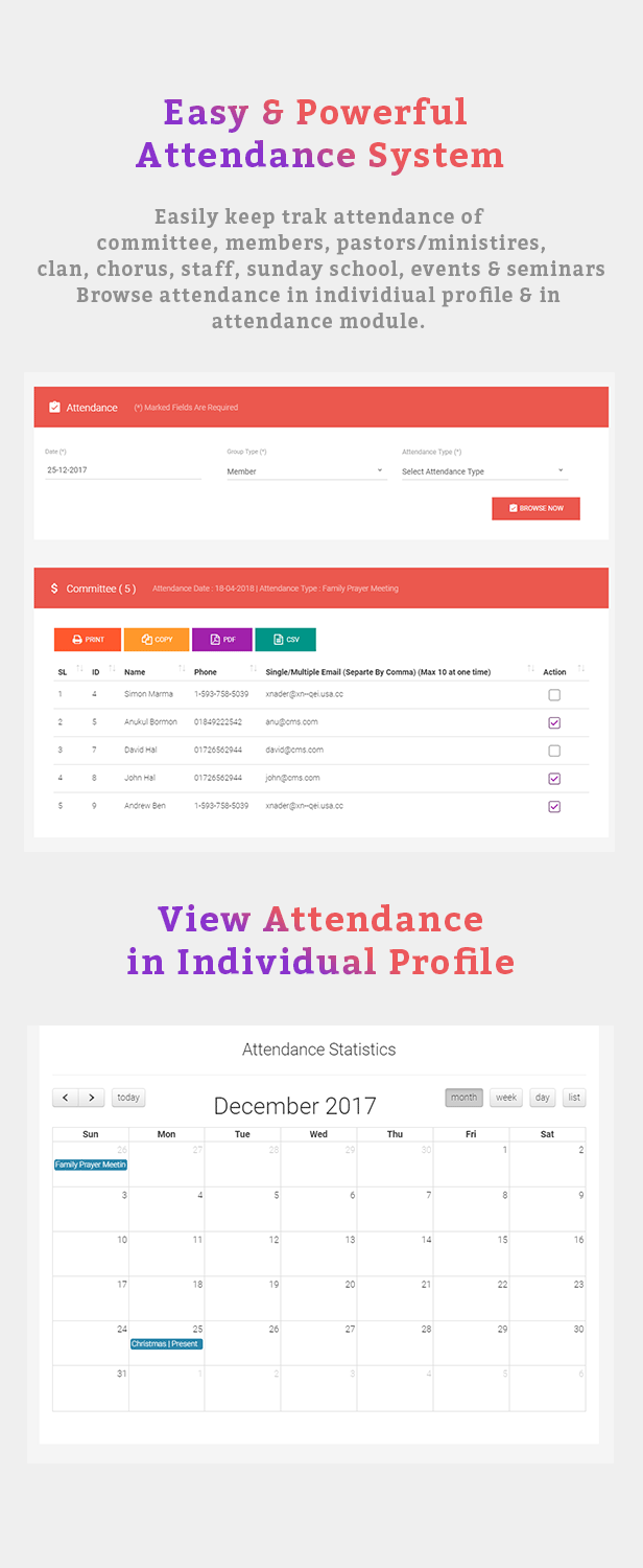attendance