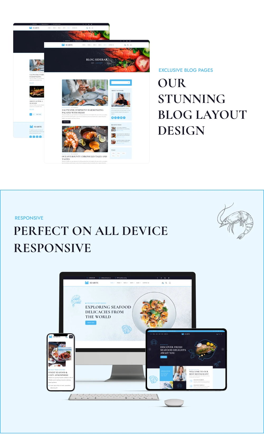 Seabite - Seafood Restaurant WordPress Theme