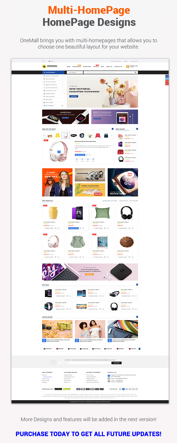 SW OneMall - WooCommerce Theme