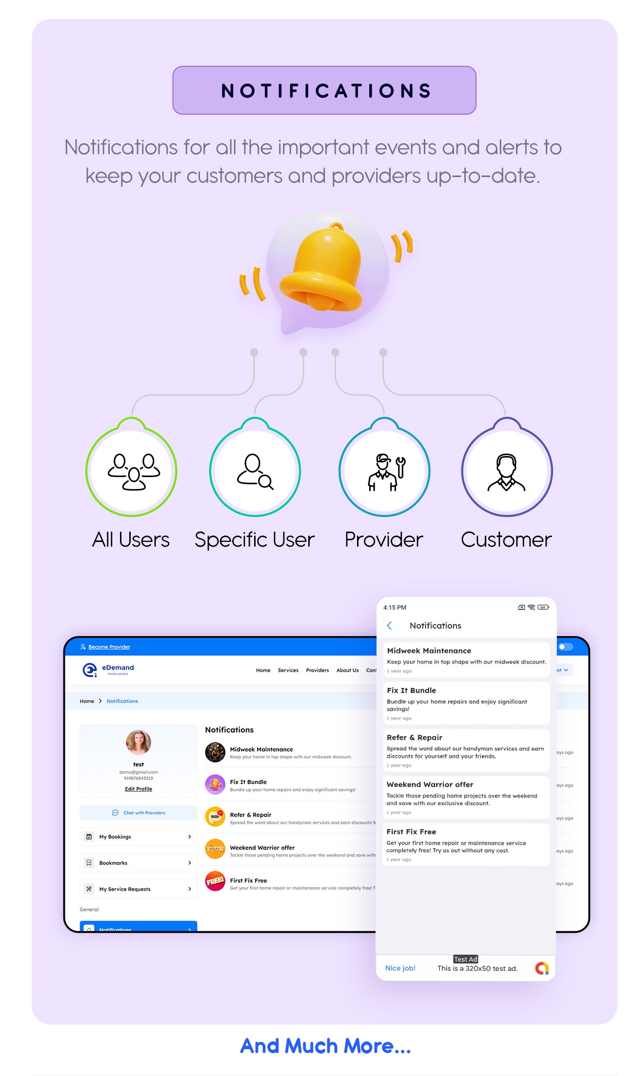 eDemand – Multi Vendor On-Demand Handyman Service App with Flutter & Web Version with PWA Support - 32