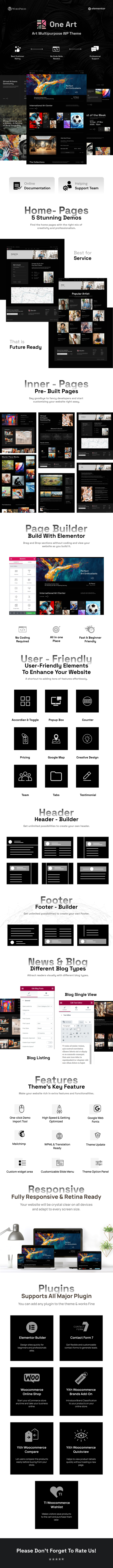 One Art - Portfolio & Artist WordPress Theme - 1