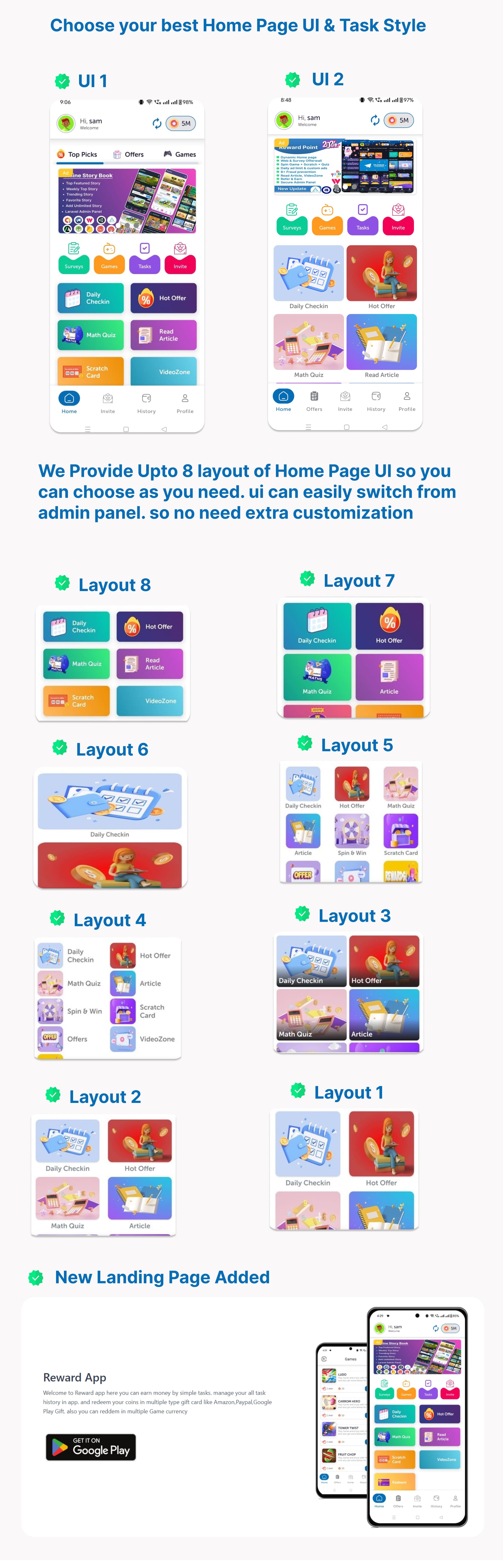 Reward App Lucky Spin + Offerwall + Html Game - 7