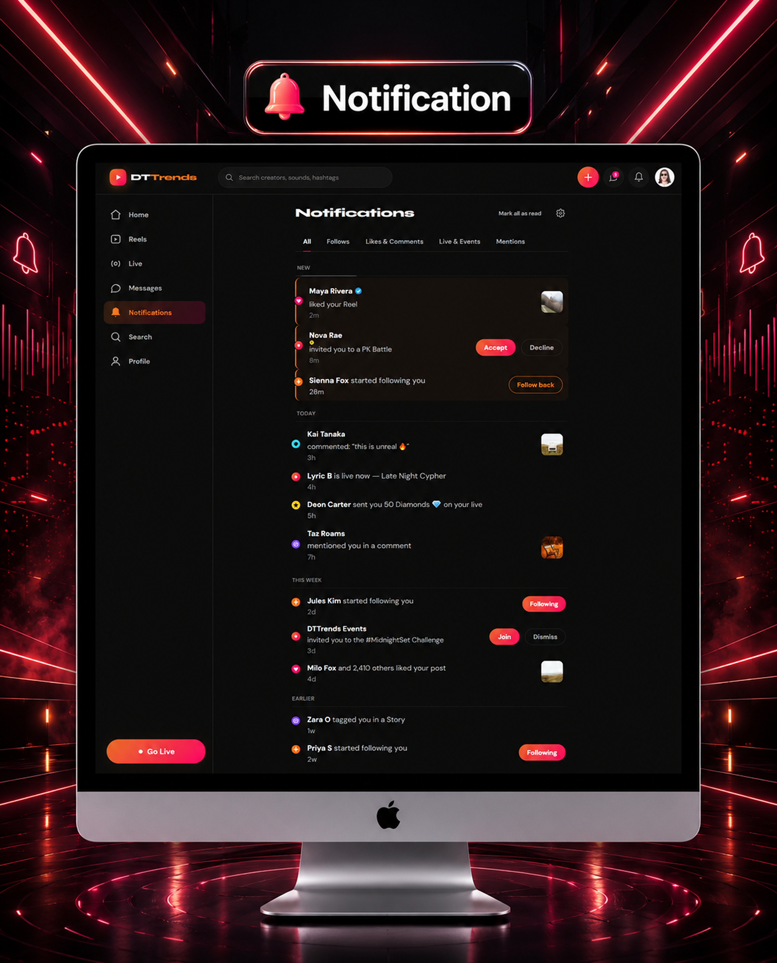 DTTrends – TikTok Clone | Reels, Live Streaming, PK Battle, Story, Feed, Chat | Flutter App - 49