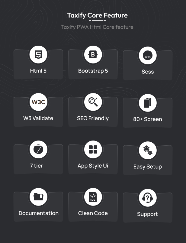 taxify – Electronic Shop Mobile App PWA Template