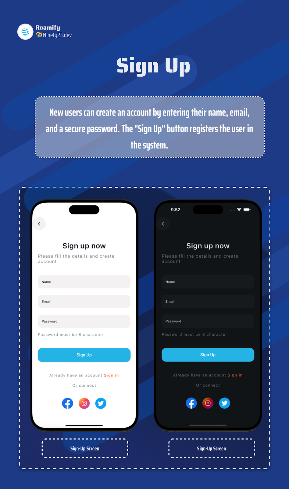 Signup Screen