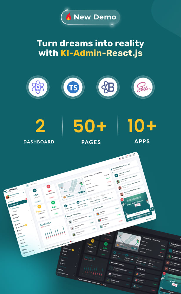 Ki-admin React + Typescript Admin Dashboard Template