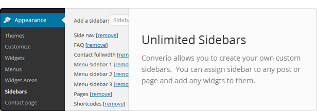 Unlimited Sidebars