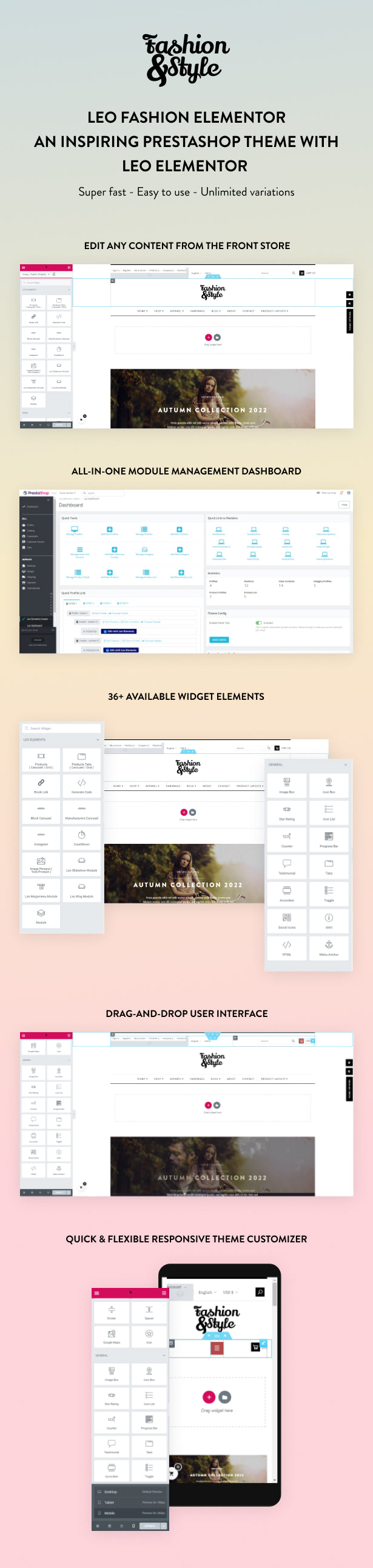 Leo Fashion Elementor - Clothing & Accessories Prestashop 1.7 Theme