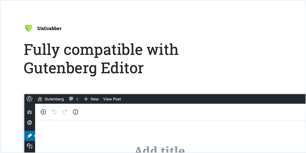 Fully compatible with Gutenberg Editor