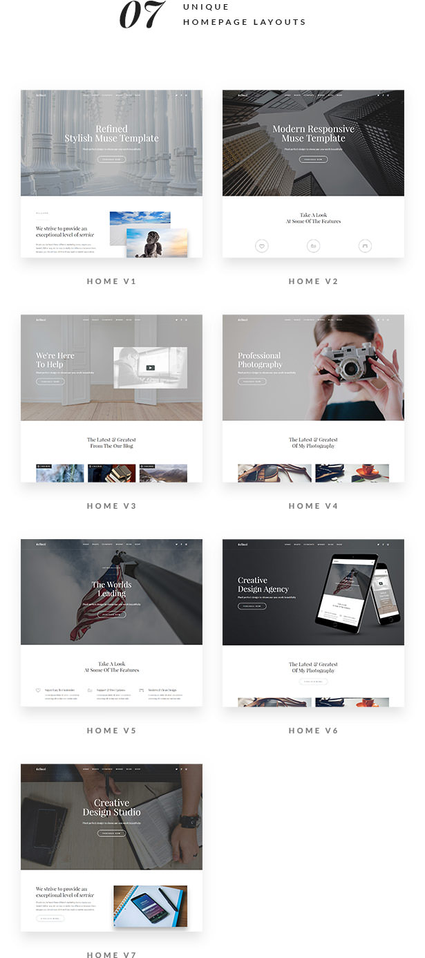 Refined - Responsive Multi-Purpose Muse Template - 4