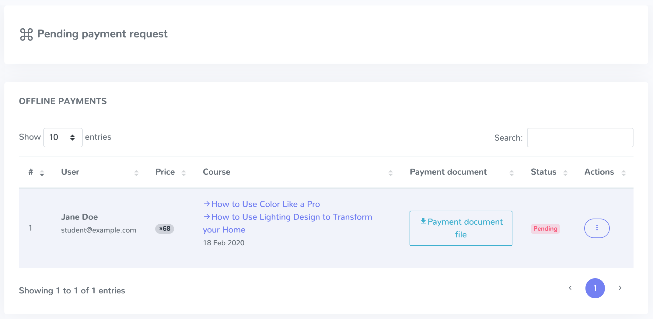 Academy LMS Offline Payment Addon - 3