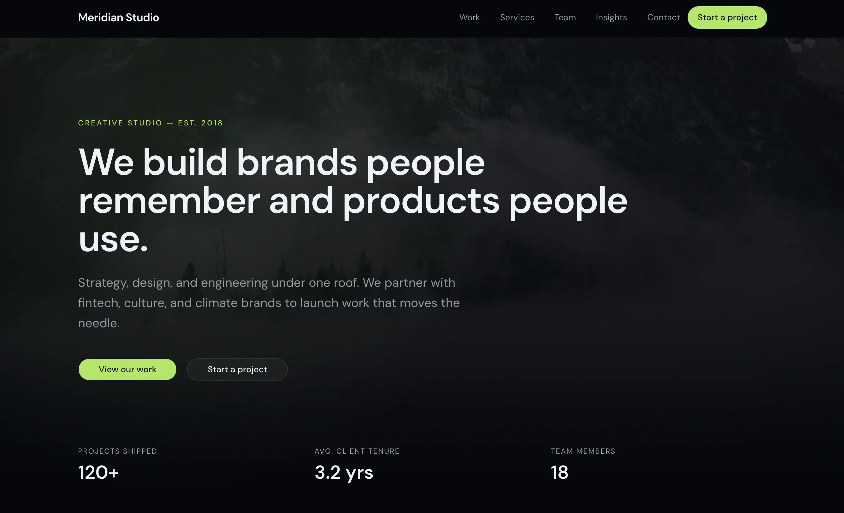 Meridian Studio template