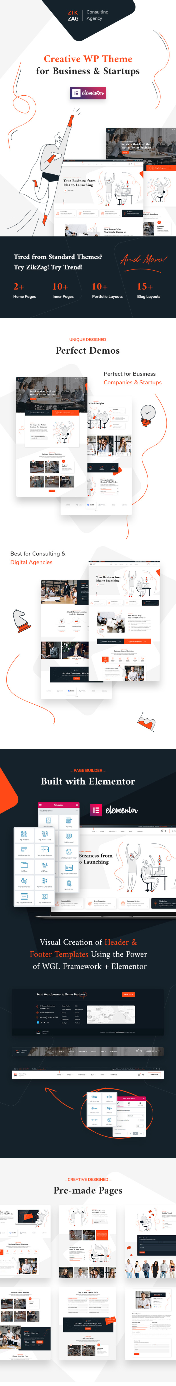 ZikZag - Consulting & Agency WordPress Theme - 1