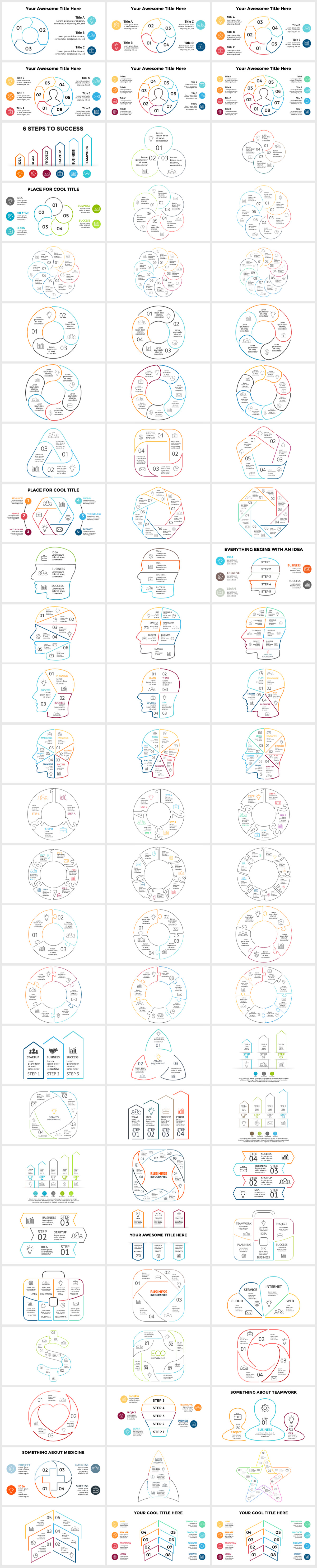 Wowly - 3500 Infographics & Presentation Templates! Updated! PowerPoint Canva Figma Sketch Ai Psd. - 346