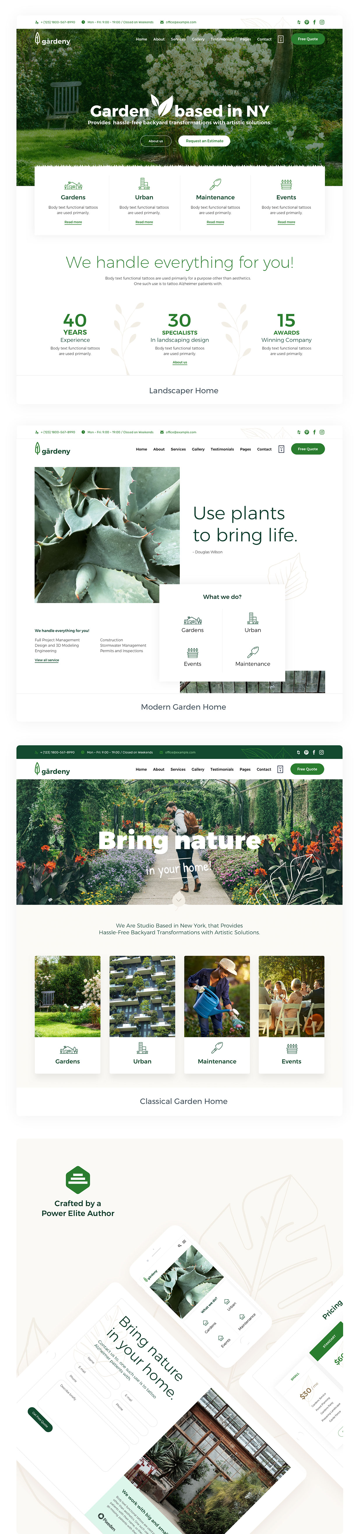 Landscaping - Garden Landscaper WordPress Theme introduction