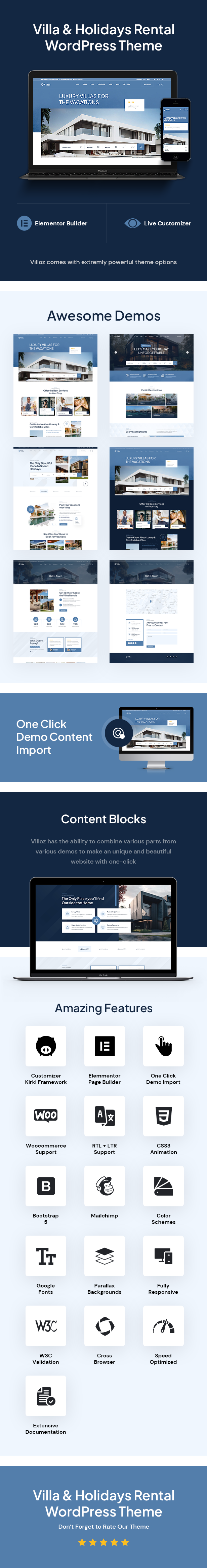 Villoz - Villa & Holidays Rental WordPress Theme - 1