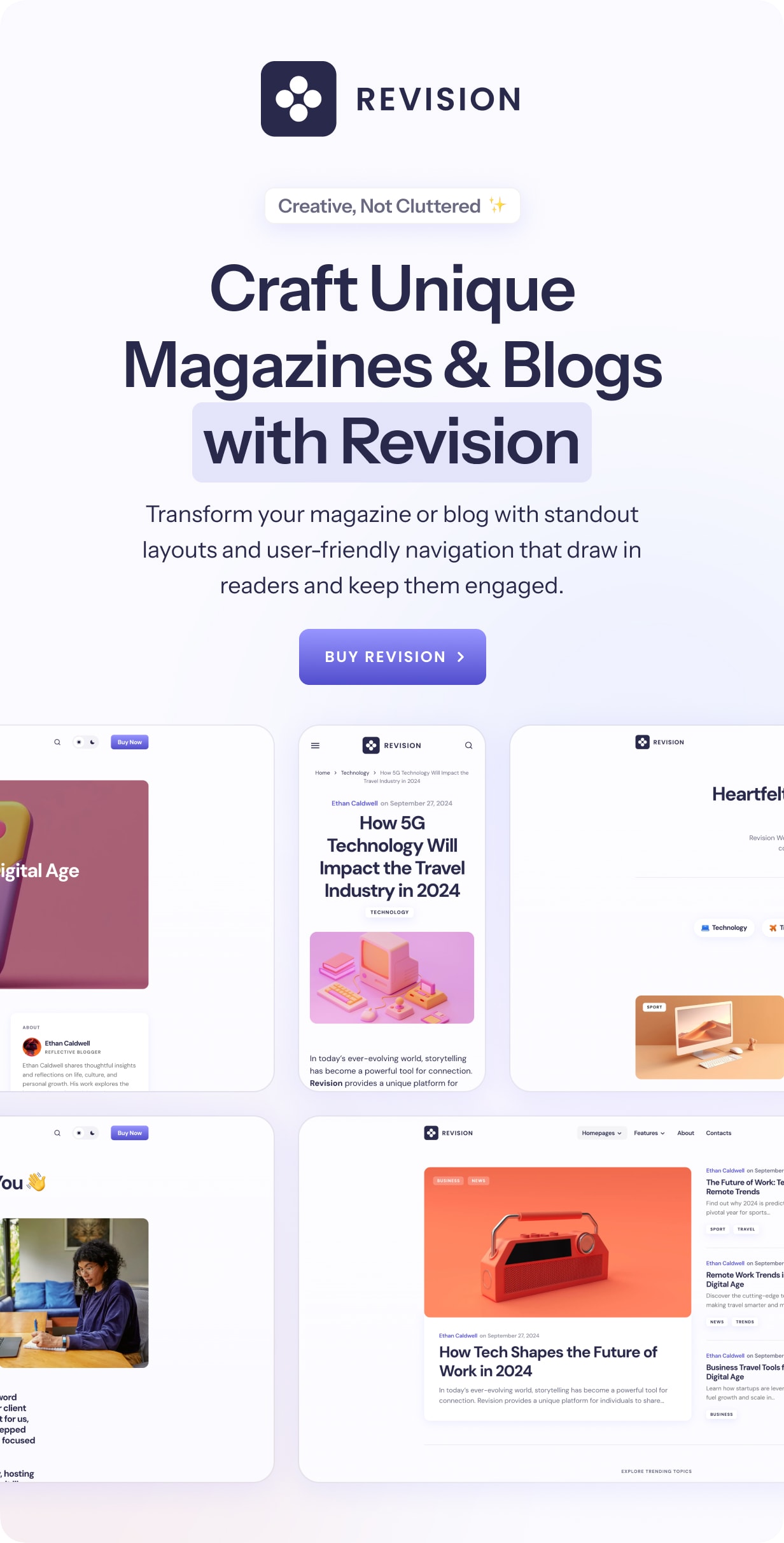 Revision - Optimized Personal Blog WordPress Theme - 1