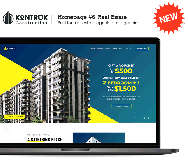 KonTruk - Construction & Building Elementor WordPress Theme
