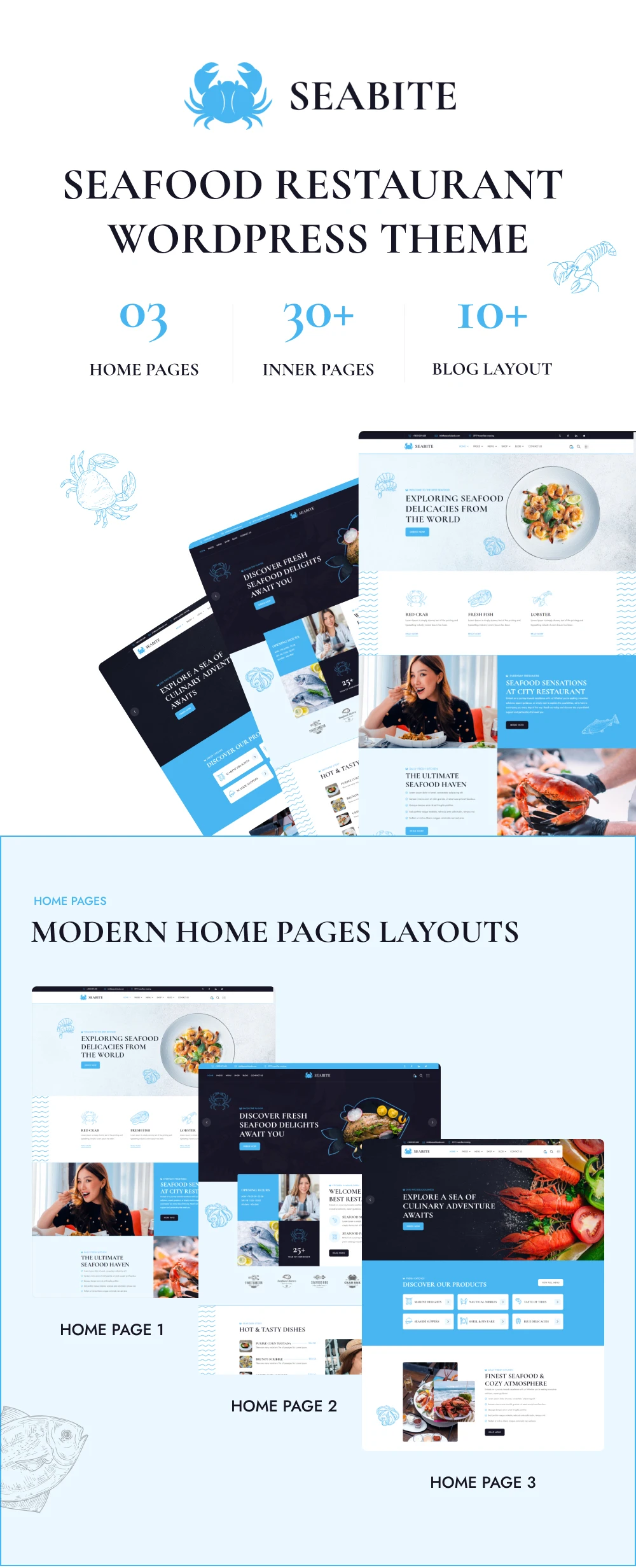 Seabite - Seafood Restaurant WordPress Theme
