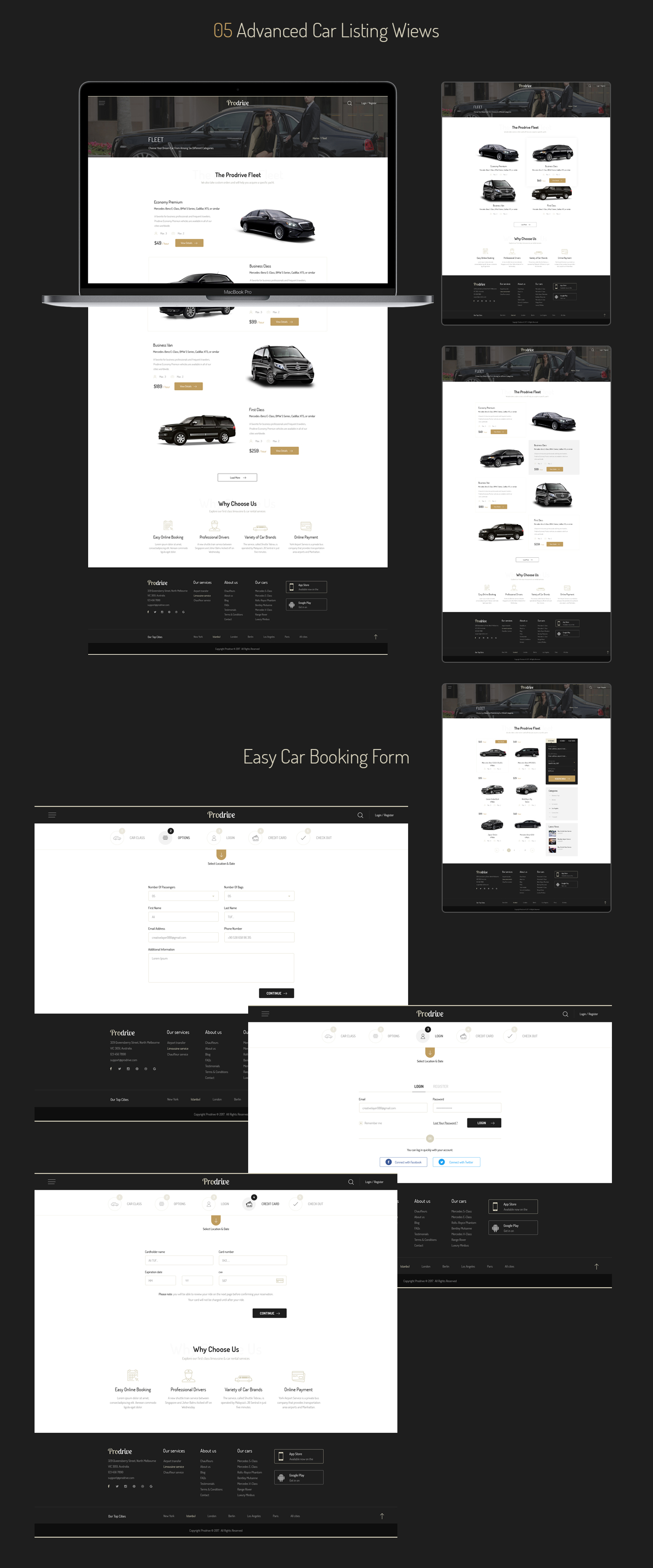 Prodrive - Limousine, Transport, Car Hire PSD Template - 4